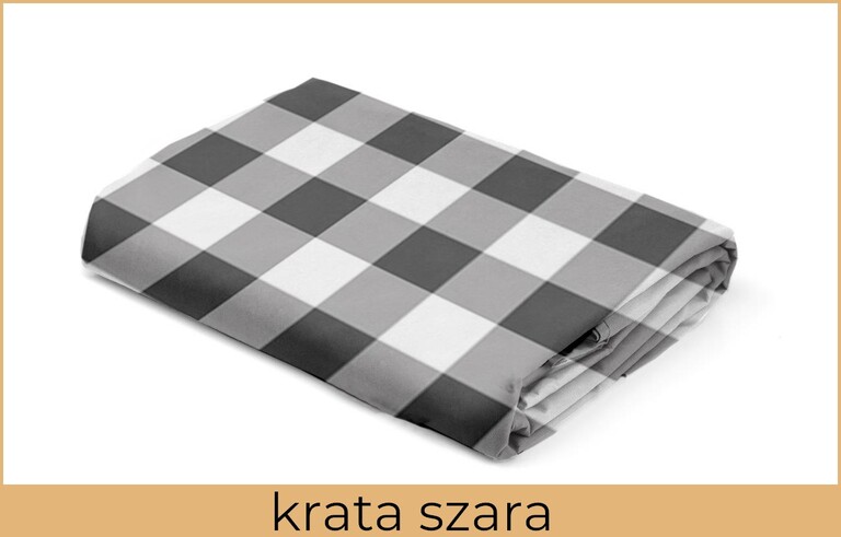 PRZEŚCIERADŁO 60x120 DZIECINNE z gumką krata szara (2)