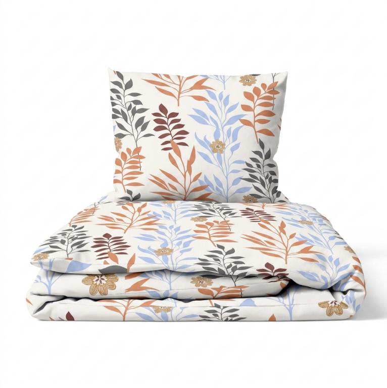 Komplet Pościeli 160x200 + 2x70x80, 100% Bawełna, 140g/m2, wzór: Akacja (1)