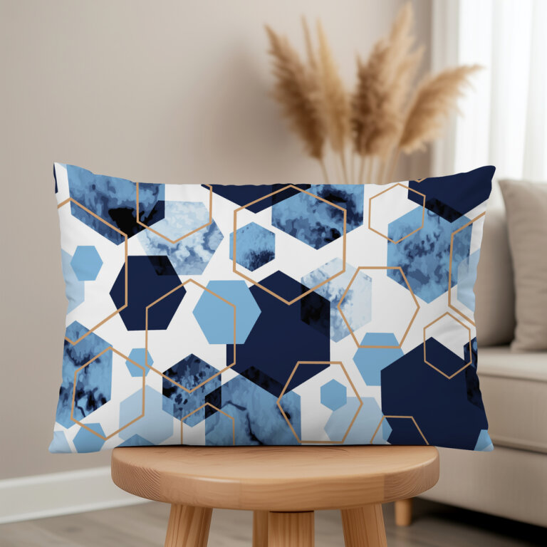 Poszewka na poduszkę 40x60cm BAWEŁNA 100% CERTYFIKAT - 1611 niebieski (7)