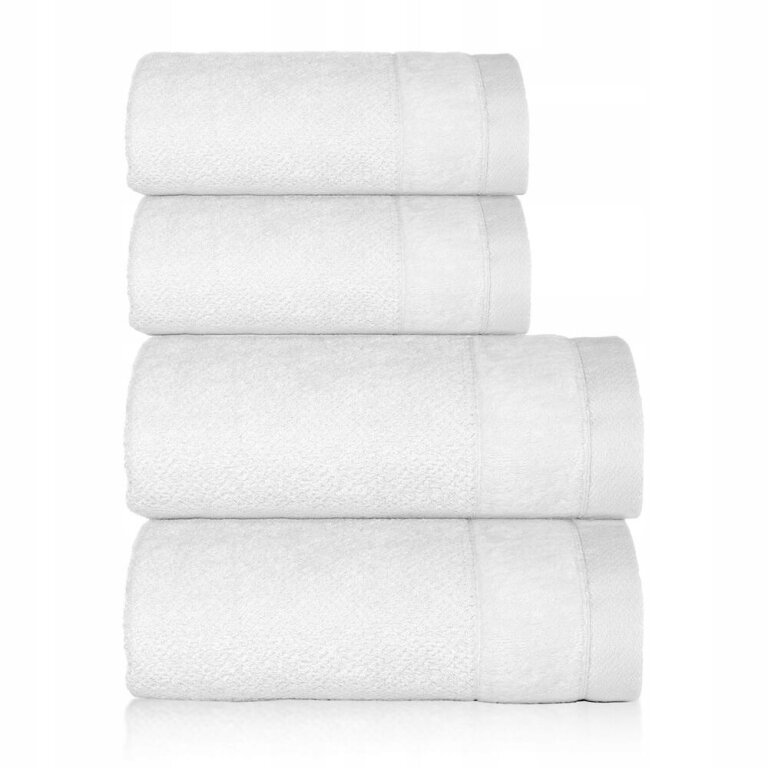 Zestaw 4x Ręczniki Bawełniane VITO 550 g/m2 – 2x 70x140 + 2x 50x90 | Hotelowe SPA Biały (5)