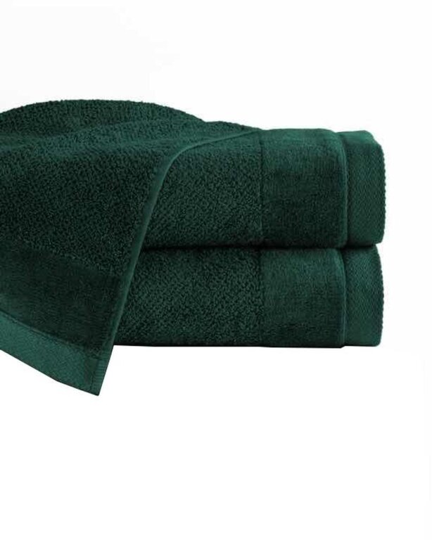 Zestaw 2x RĘCZNIK KĄPIELOWY 70x140 SPA HOTELOWY Duży Bawełniany 550g/m2 - VITO Ciemny Zielony (5)