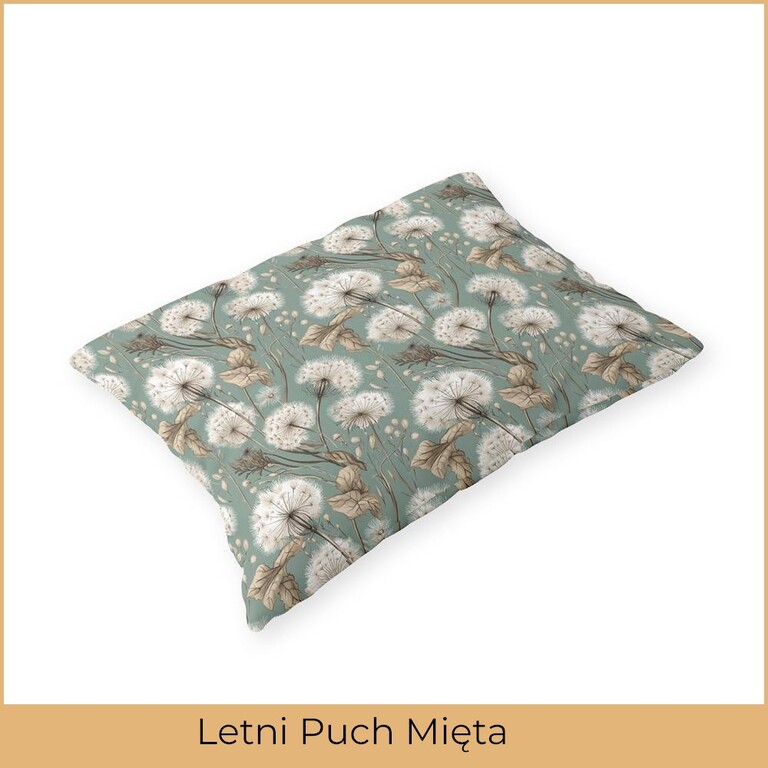 Poszewka na poduszkę 50x70 cm 100% bawełna, Oeko-Tex, letni puch miętowy (2)