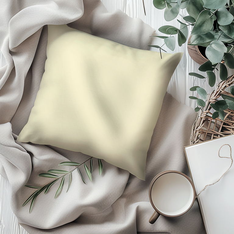 Poszewka na poduszkę 100% bawełna 40x40cm, jasiek, certyfikat- Krem (3)