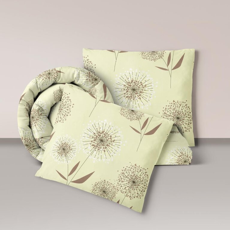 Pościel z Kory 160x200 + 2x70x80 Bawełna 100% Bielawa Produkt Polski - Dmuchawce na Ekri (1)