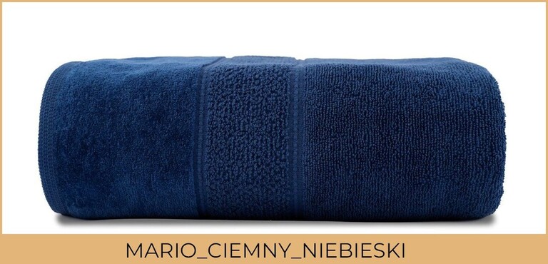RĘCZNIK KĄPIELOWY 50x90 SPA HOTELOWY mały Bawełniany 480g/m2 CHŁONNY - MARIO ciemny niebieski (2)
