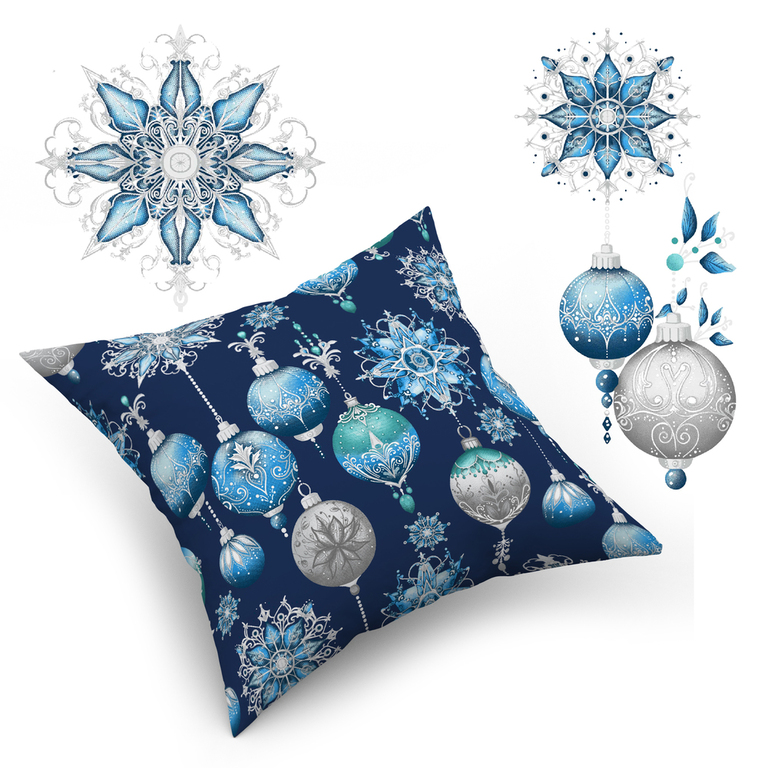 Poszewka na poduszkę Świąteczna jasiek 40x40cm 100% BAWEŁNA WZÓR: Christmas40 (2)