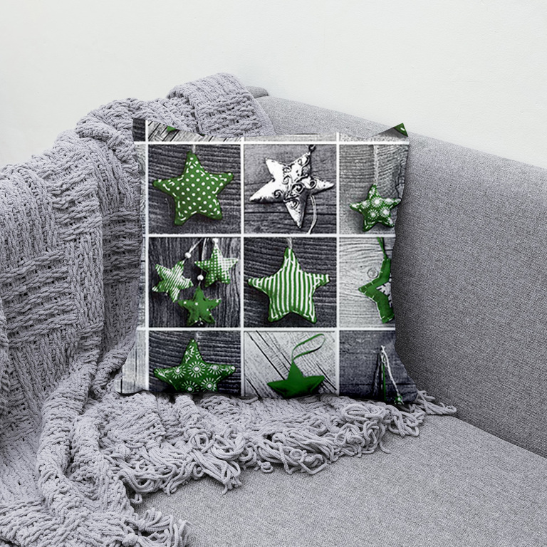 Poszewka na poduszkę jasiek 40x40cm, 100% Magiczne święta zielone (3)