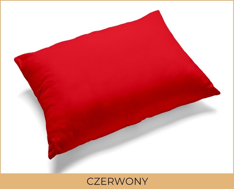 Poszewka na poduszkę 50x60cm BAWEŁNA CERTYFIKAT - Czerwony (2)