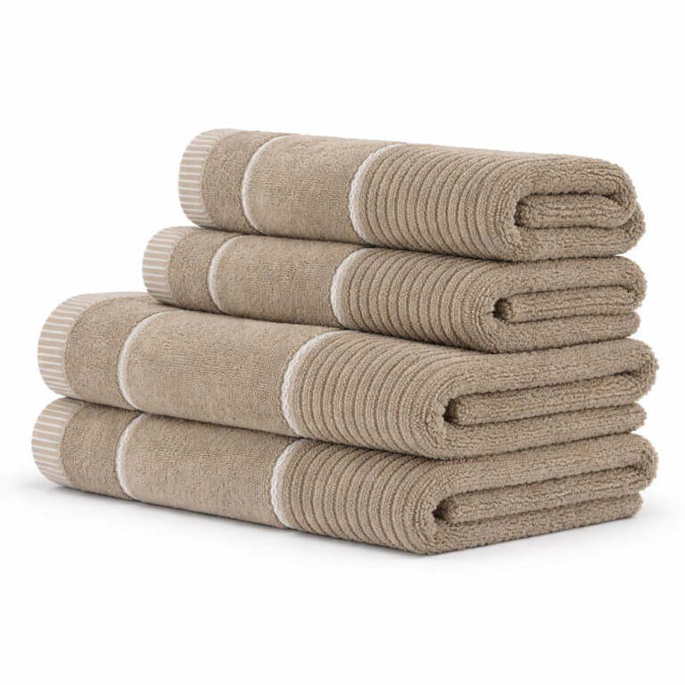 Zestaw Ręczników TEO 4 szt. – 2x 70x140 + 2x 50x90 cm | Bawełna 470 g/m2 kolor: Taupe (1)