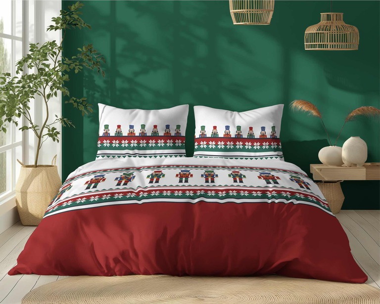 Komplet Pościeli 160x200 + 2x70x80, 100% Bawełna, 140g/m2, wzór: 5261_A (1)