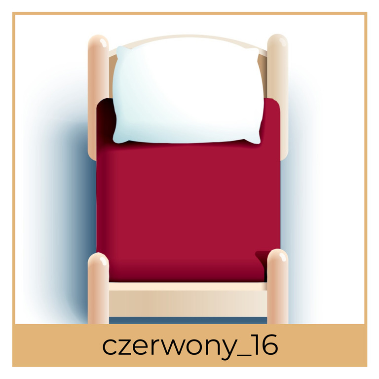 Prześcieradło Dziecięce JERSEY 70x140 z gumką CERTYFIKAT, czerwony 16 (1)