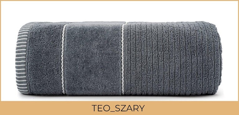 RĘCZNIK KĄPIELOWY 100x150 SPA HOTELOWY Bawełniany 470g/m2 CHŁONNY - TEO szary (2)