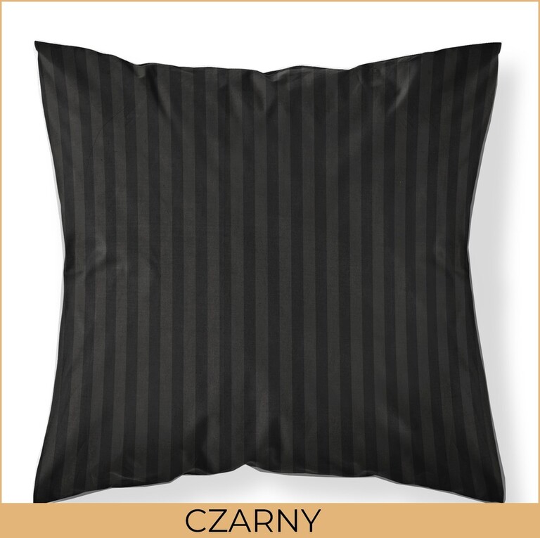 Poszewka na poduszkę 40x40 Hotelowa Adamaszek CZARNY (2)