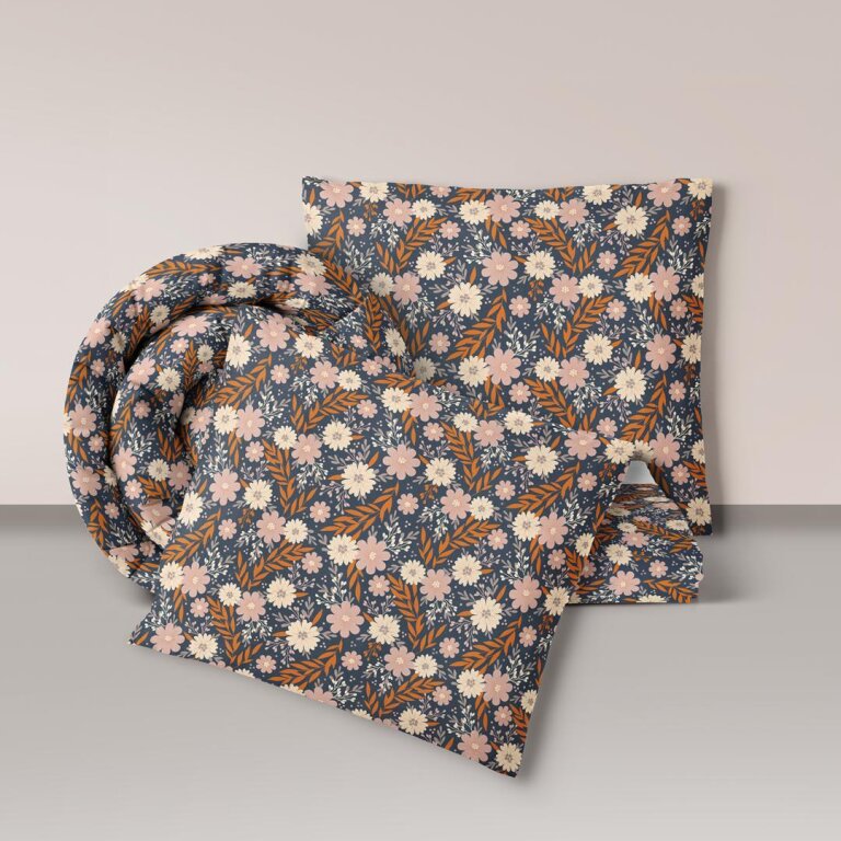 Pościel z Kory 160x200 + 2x70x80 Bawełna 100% Bielawa Produkt Polski - florystyka kolorowa (1)