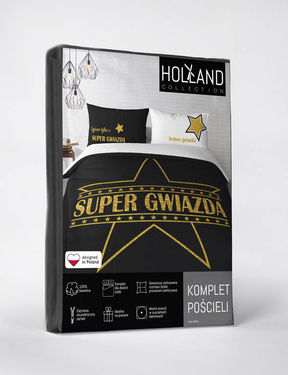  Pościel bawełniana małżeńska 200x220 2x70x80 Holland 100% bawełna  4109_A (2)