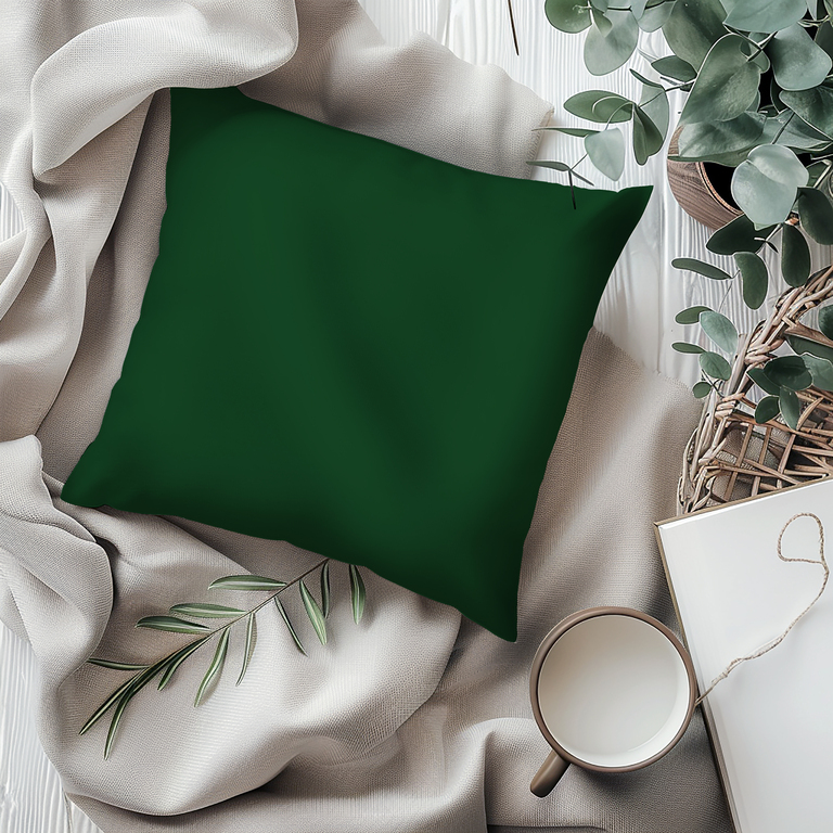 Poszewka na poduszkę 100% bawełna 40x40cm, jasiek, certyfikat- zieleń butelkowa (3)