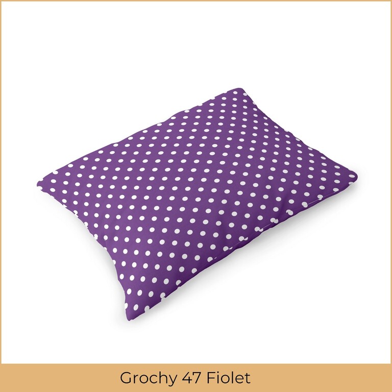 Poszewka na poduszkę 50x70 BAWEŁNA CERTYFIKAT Grochy 47 Fiolet (2)