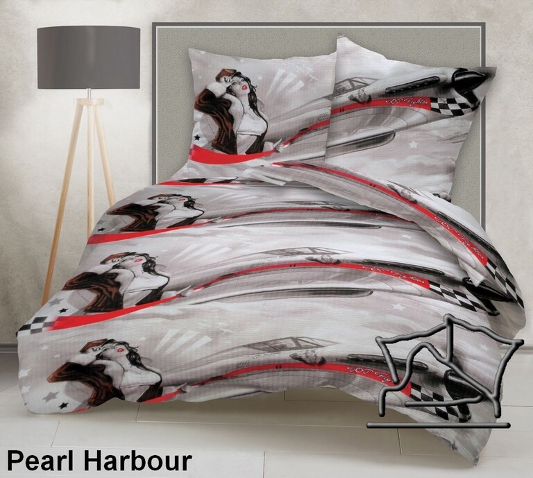 Pościel z Kory 160x200 + 2x70x80 Bawełniana Produkt Polski Bielawa - PEARL HARBOUR (1)