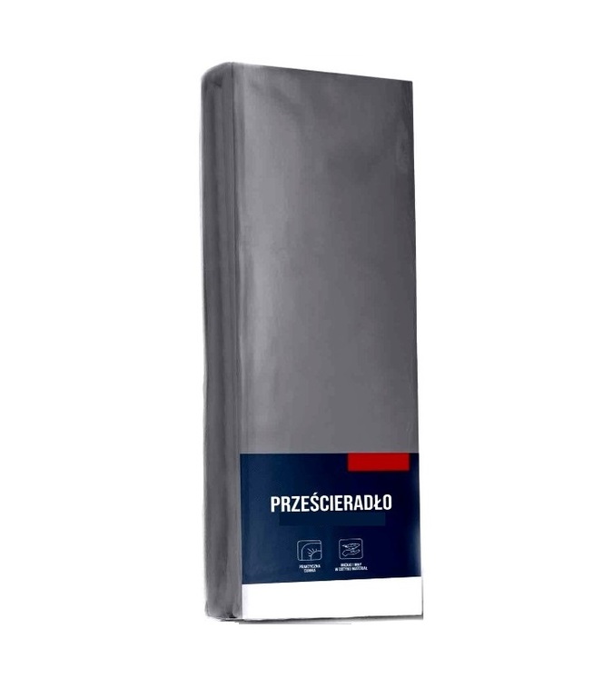 Prześcieradło z gumką 120x200 MikroSatyna Certyfikat, szary (2)