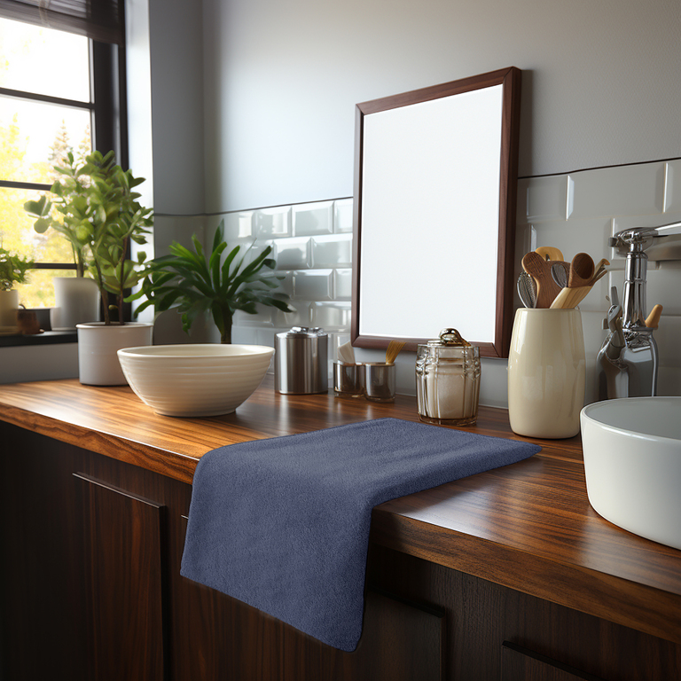RĘCZNIK FROTTE 50x100 KĄPIELOWY BAWEŁNA 100% 500g/m2 CHŁONNY - Blue Jeans (2)
