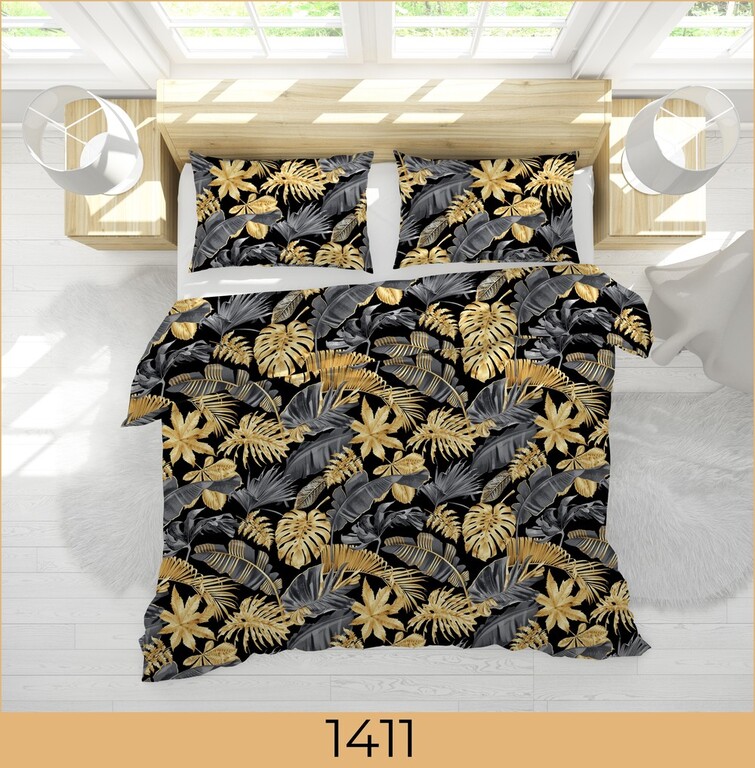 Komplet pościeli bawełnianej 220x200 cm - 100% bawełna, Produkt Polski 1411 (3)
