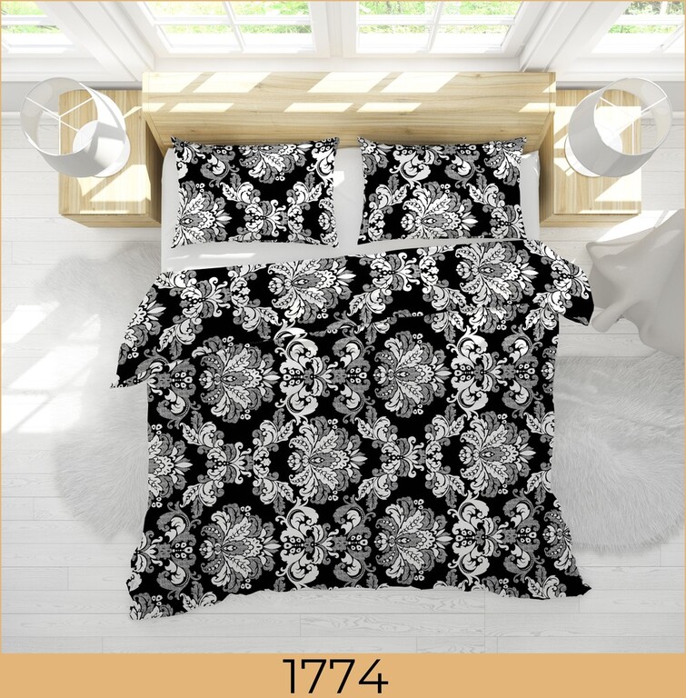 Komplet pościeli bawełnianej 220x200 cm - 100% bawełna, Produkt Polski 1774 (3)