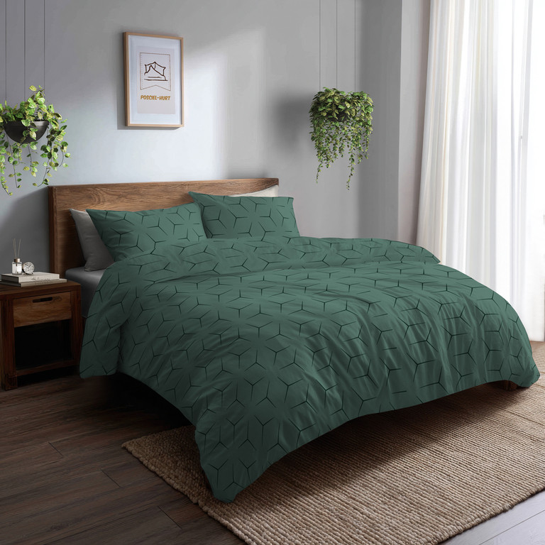 Pościel z Kory 160x200 + 1x70x80 KOMPLET PREMIUM : Milano Oliwka (13)