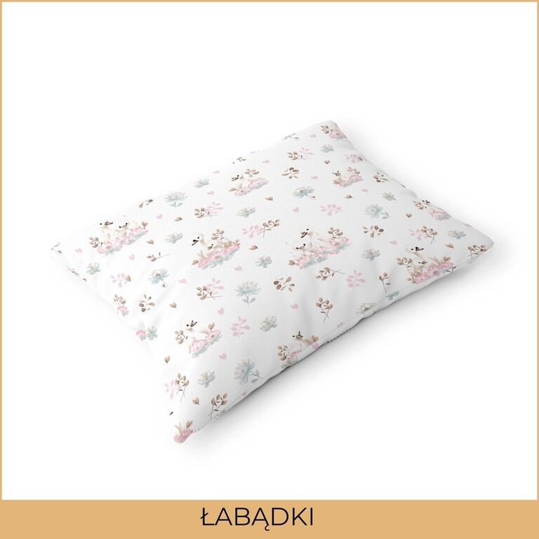 Poszewka 70x80cm na poduszkę 100% bawełna - Łabądki (2)