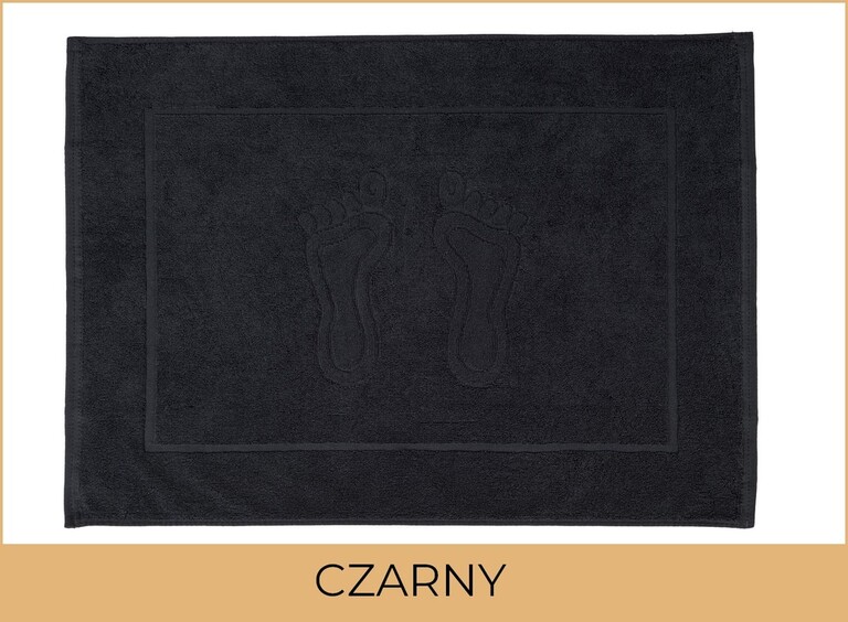 Ręcznik Hotelowy łazienkowy STOPKA, 50x70cm - kolor: CZARNY prostokątny (2)