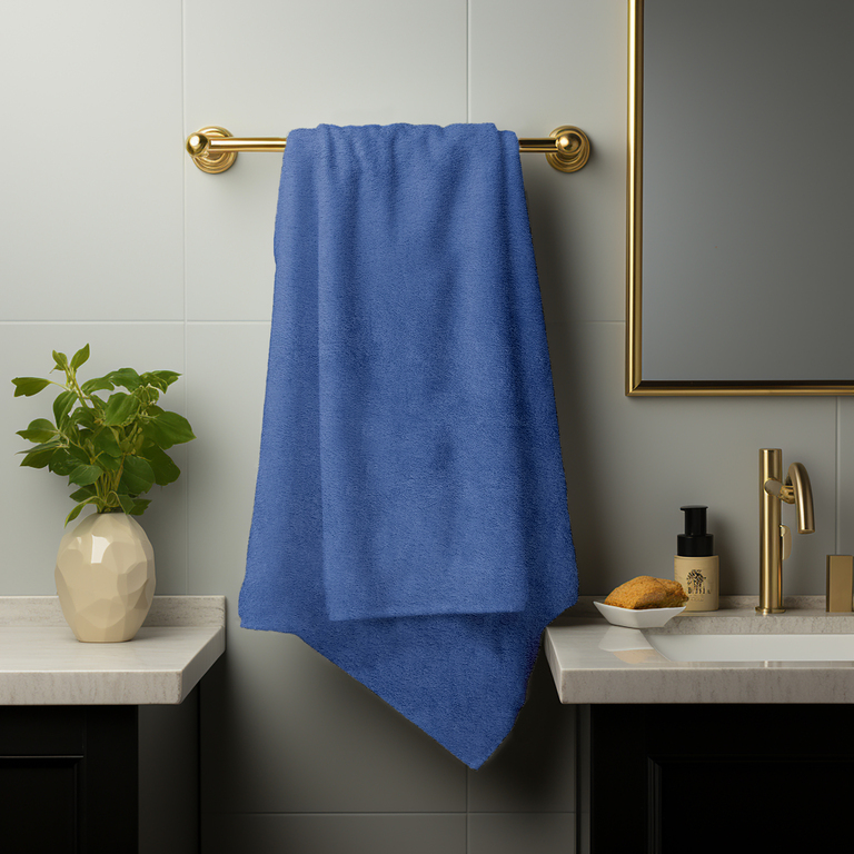 RĘCZNIK FROTTE 50x100 KĄPIELOWY BAWEŁNA 100% 500g/m2 CHŁONNY - Blue (4)