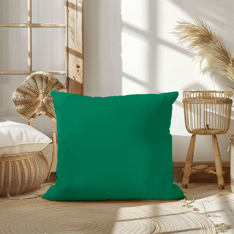 Poszewka na poduszkę 100% bawełna 40x40cm, jasiek, certyfikat- zieleń ciemna (2)