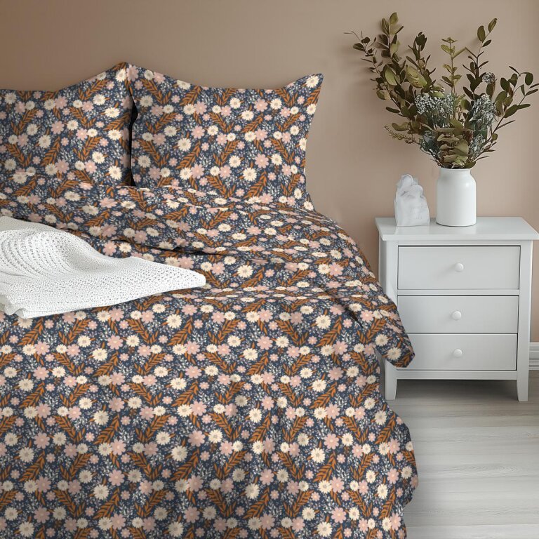 Pościel z Kory 160x200 + 2x70x80 Bawełna 100% Bielawa Produkt Polski - florystyka kolorowa (2)