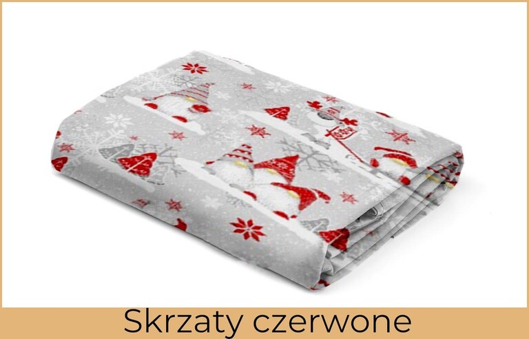 Prześcieradło 90x200cm z GUMKĄ, CERTYFIKAT - Skrzaty czerwone (2)