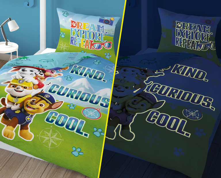 POŚCIEL 160x200cm ŚWIECĄCA W CIEMNOŚCI, wzór: pp_26 paw patrol 26 psi patrol (3)