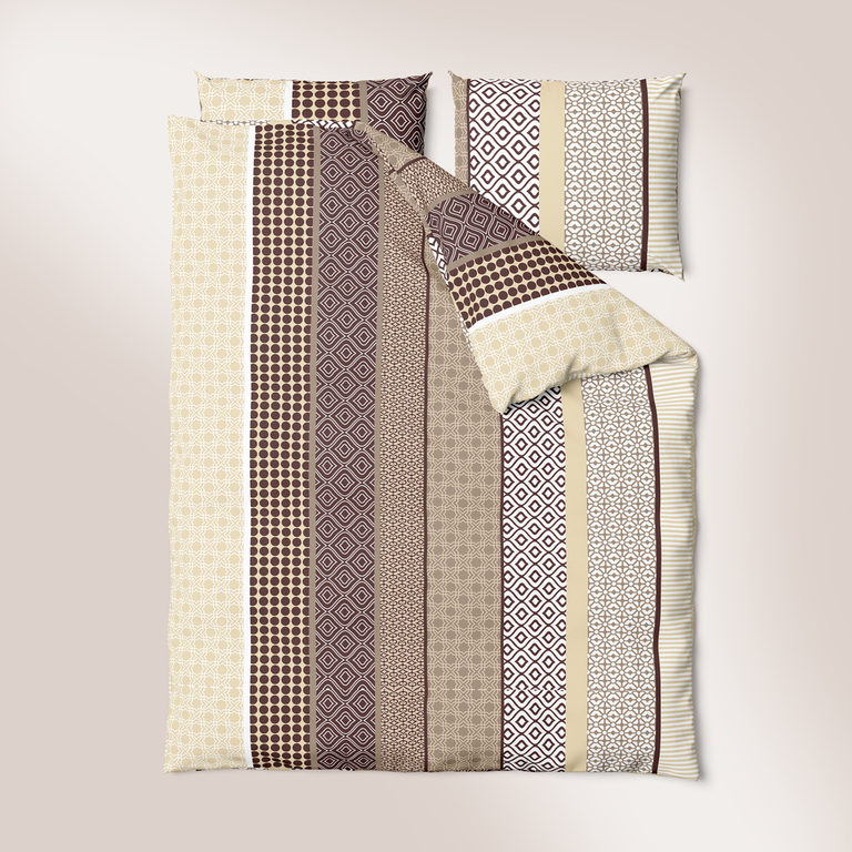 Komplet Pościeli 160x200 + 2x70x80, 100% Bawełna, 140g/m2, wzór:  1202 (2)