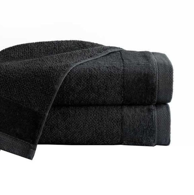 Zestaw 2x RĘCZNIK KĄPIELOWY 70x140 SPA HOTELOWY Duży Bawełniany 550g/m2 - VITO Czarny (5)