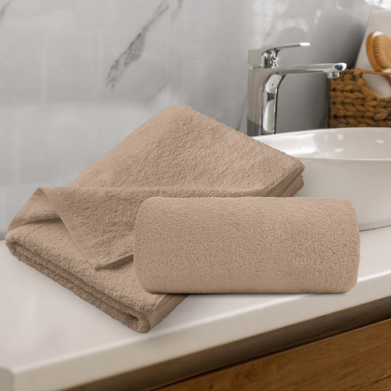 RĘCZNIK FROTTE 50x100 KĄPIELOWY BAWEŁNA 100% 500g/m2 CHŁONNY -  Beige (3)
