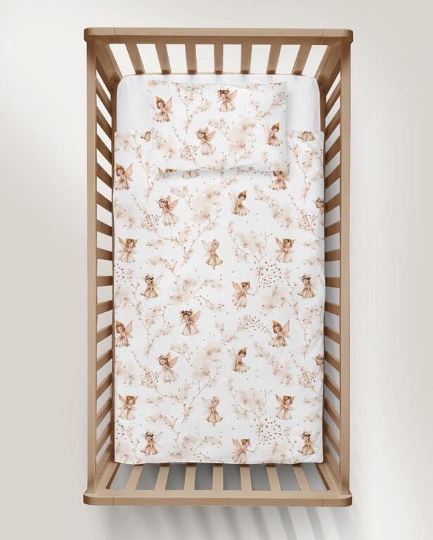 POŚCIEL DZIECIĘCA BAWEŁNA 90x120 + 40x60 100% BAWEŁNA certyfikat 2-el do Łóżeczka Dzwoneczek złoty (3)
