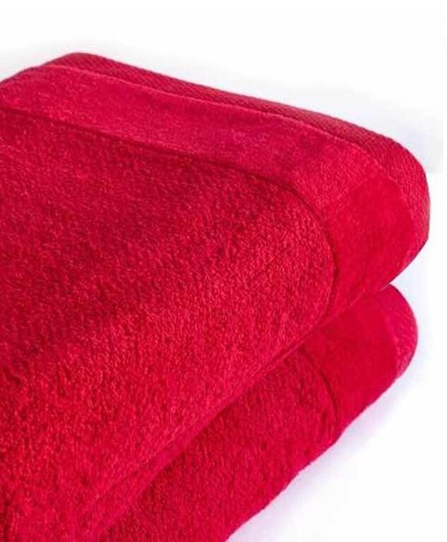 Zestaw 2x RĘCZNIK KĄPIELOWY 70x140 SPA HOTELOWY Duży Bawełniany 550g/m2 - VITO Czerwony (3)