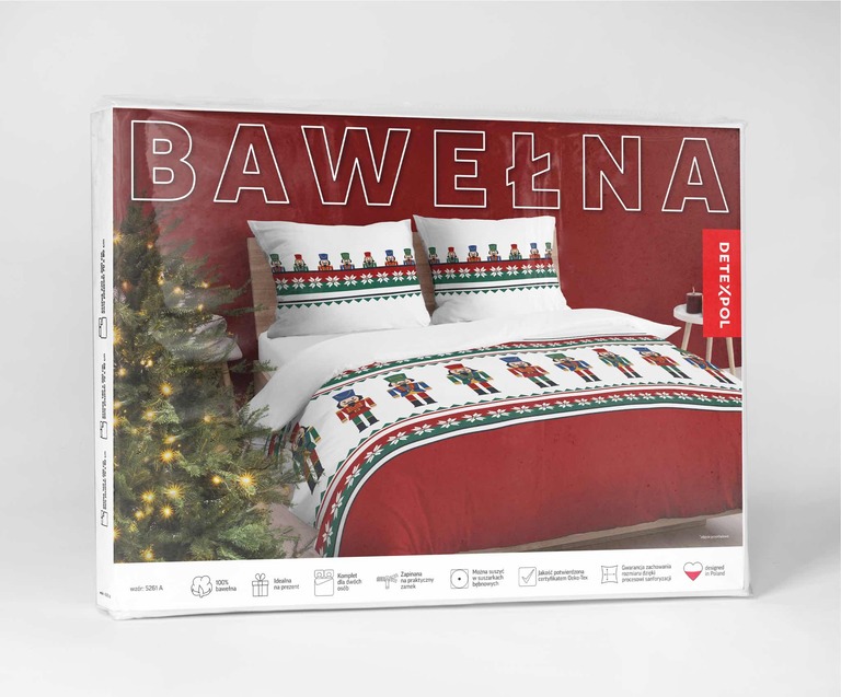 Komplet Pościeli 160x200 + 2x70x80, 100% Bawełna, 140g/m2, wzór: 5261_A (4)