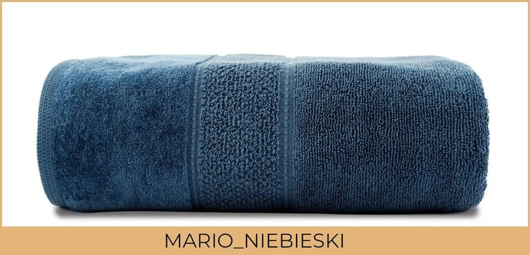 RĘCZNIK KĄPIELOWY 50X90 SPA HOTELOWY mały Bawełniany 480g/m2  CHŁONNY - MARIO niebieski (2)
