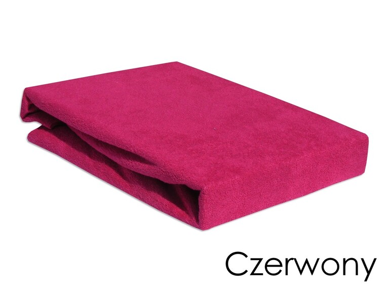 PRZEŚCIERADŁO 70x140cm Z GUMKĄ GRUBA FROTTA Czerwony (1)