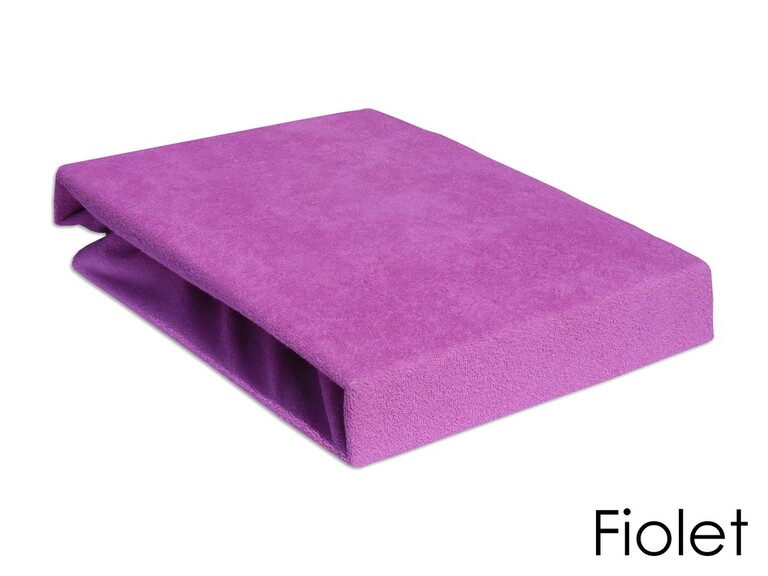 PRZEŚCIERADŁO 70x140cm Z GUMKĄ GRUBA FROTTA Fiolet (1)
