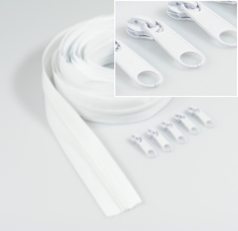 Taśma suwakowa 3mm, zamek błyskawiczny + 3x suwak. (2)