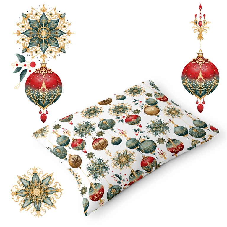 Poszewka ZIMOWA Świąteczna 70x80cm na poduszkę 100% bawełna wzór: Christmas39 (2)