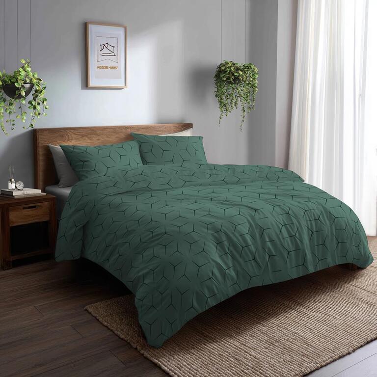 Pościel z Kory 140x200 + poszewka 70x80 POLSKI PRODUCENT - MILANO OLIWKA (6)