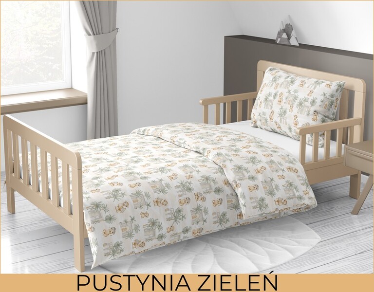 Pościel DZIECIĘCA 140x200 dla dziecka 100% bawełna CERTYFIKAT PUSTYNIA ZIELEŃ (3)