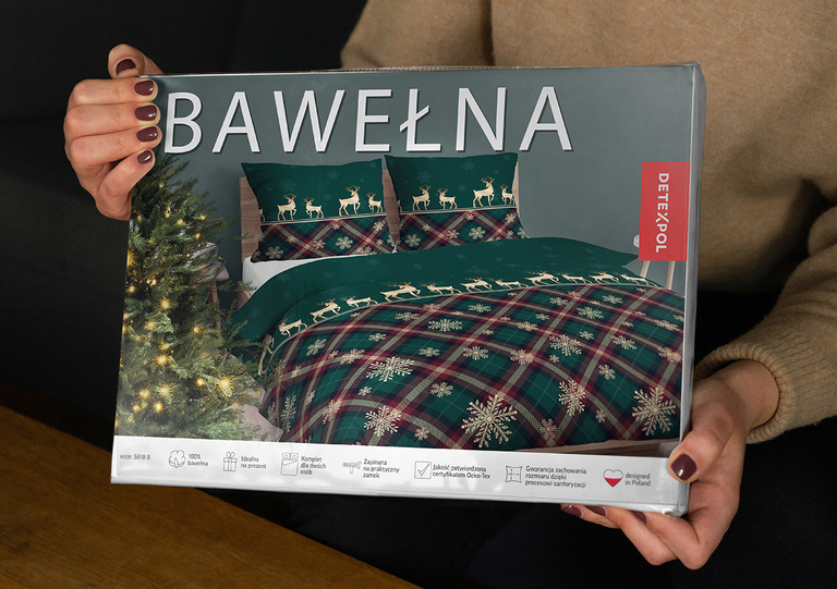 Pościel Zimowa 140x200cm, 70x80cm, 140g/m2, bawełna 100% : 5818 B (5)