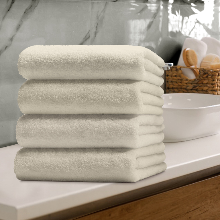 RĘCZNIK FROTTE 50x100 KĄPIELOWY BAWEŁNA 100% 500g/m2 CHŁONNY - Ecru (5)
