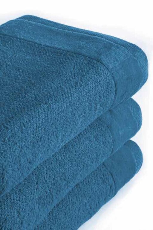 RĘCZNIK KĄPIELOWY 100x150 SPA HOTELOWY Bawełniany 550g/m2 CHŁONNY - VITO Niebieski/Blue (4)